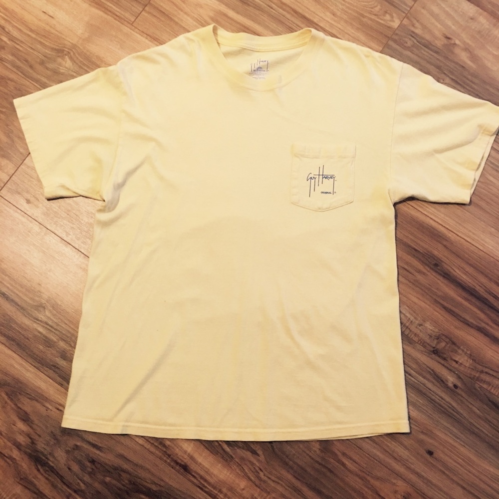 Mens size Large Guy Harvey T-Shirt Yellow